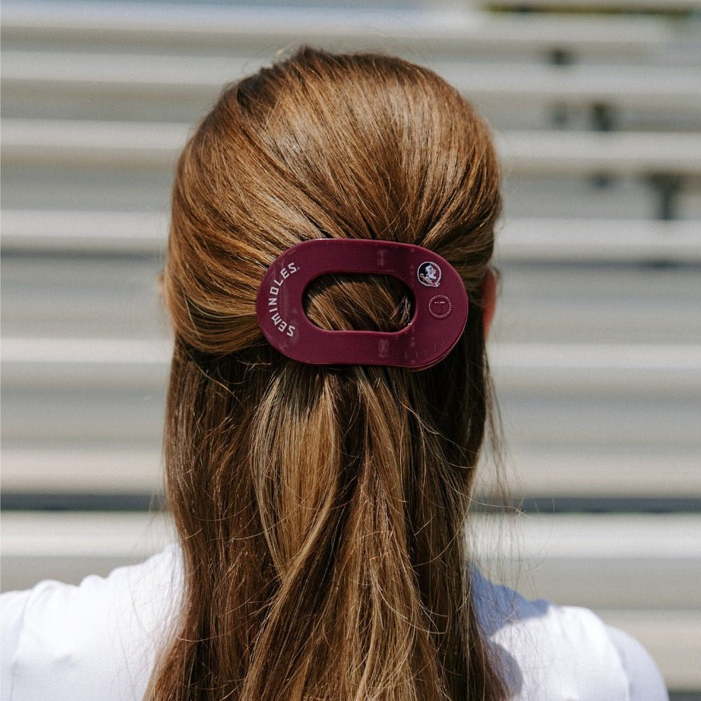 Go Noles! Medium Flat Round Hair Clip - Hair Clips - TELETIES
