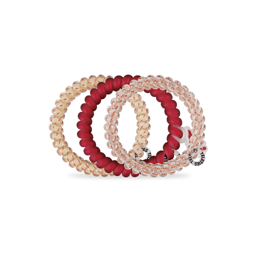 TELETIES - Go Noles! Small Hair Ties in Gold Garnet Red - Small - Image 2