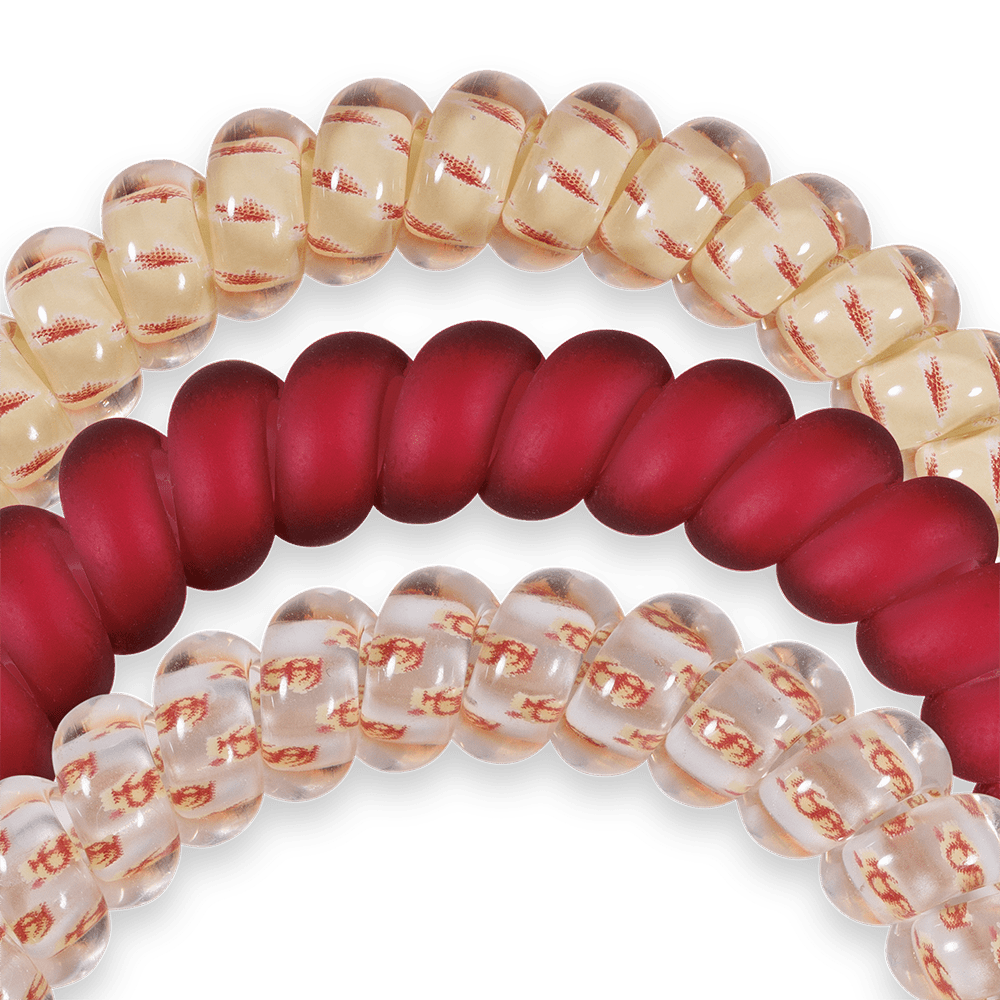 TELETIES - Go Noles! Small Hair Ties in Gold Garnet Red - Small