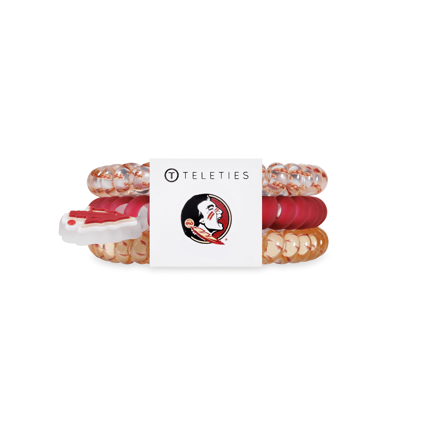 TELETIES - Go Noles! Small Hair Ties in Gold Garnet Red - Small