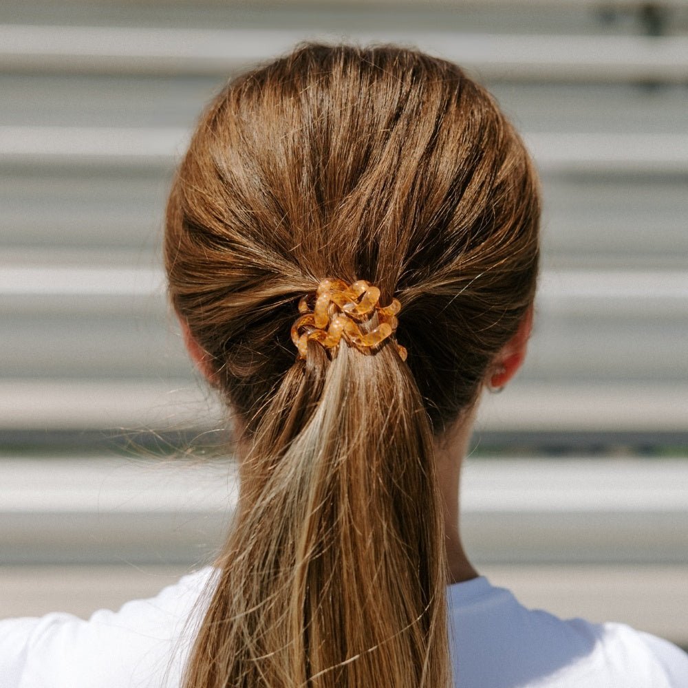 TELETIES - Go Tigers! Large Hair Ties in Orange Purple - Large