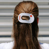 TELETIES - Go Tigers! Medium Flat Round Hair Clip in White Orange Purple - Medium - Image - 4