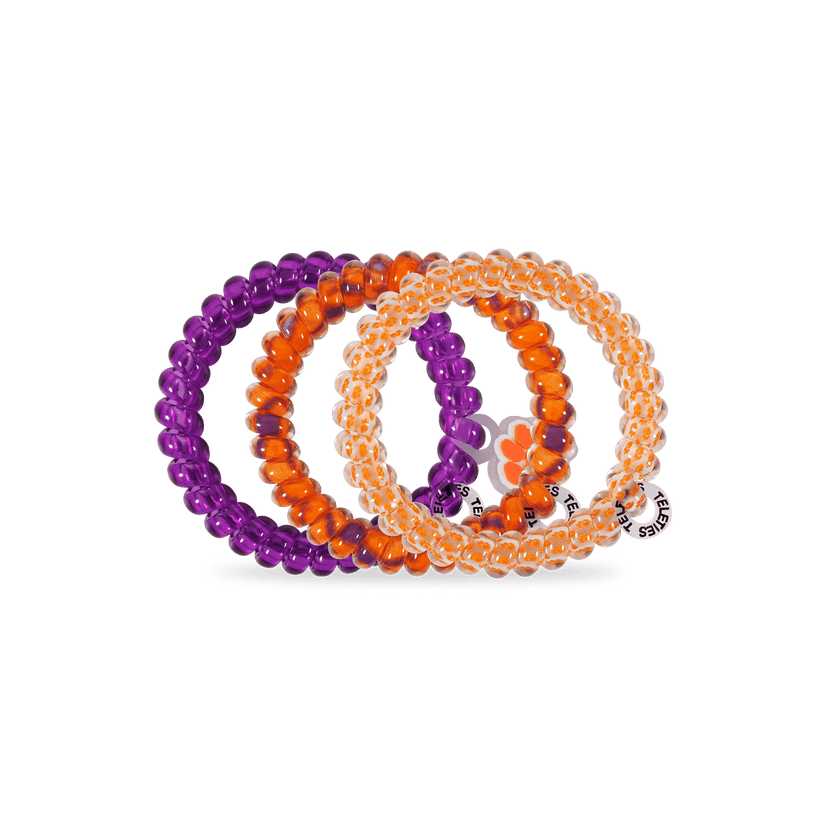 TELETIES - Go Tigers! Small Hair Ties in Orange Purple - Small - Image 2