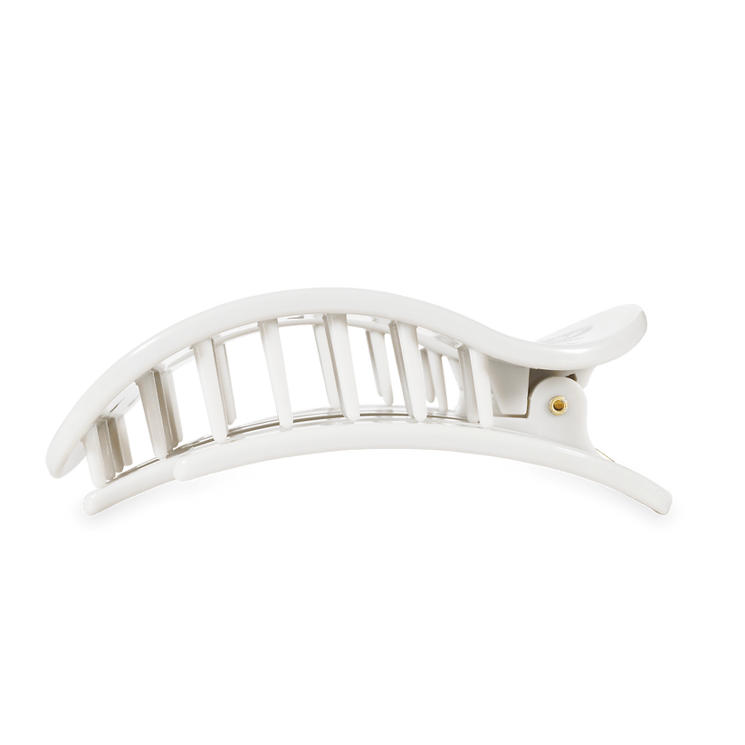 TELETIES - Go Vols! Large Flat Round Hair Clip in White Orange - Large - Image 3