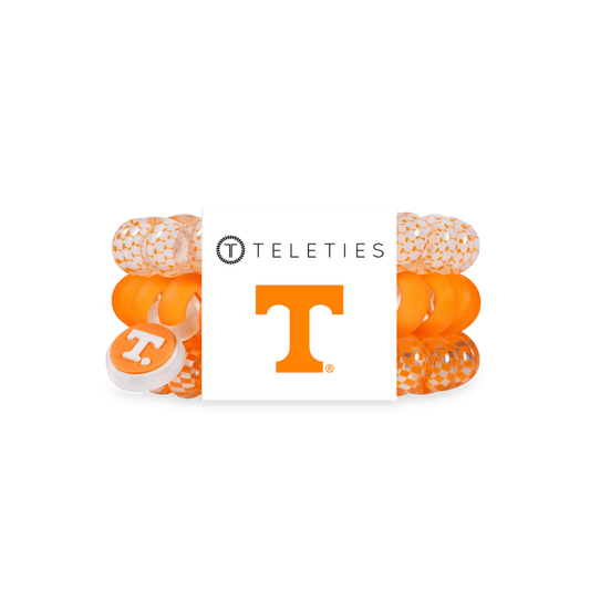 Go Vols! Large Hair Ties in White Orange - Large