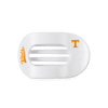 TELETIES - Go Vols! Medium Flat Round Hair Clip in White Orange - Medium - Image - 1
