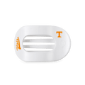 Go Vols! Medium Flat Round Hair Clip in White Orange - Medium