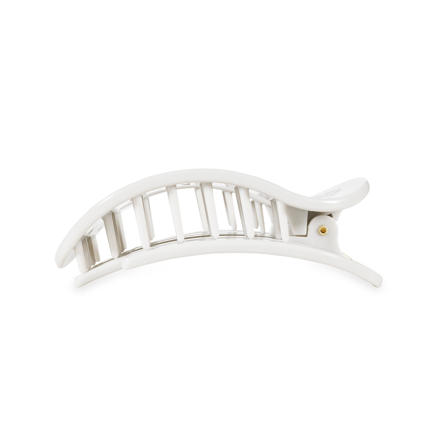 TELETIES - Go Vols! Medium Flat Round Hair Clip in White Orange - Medium