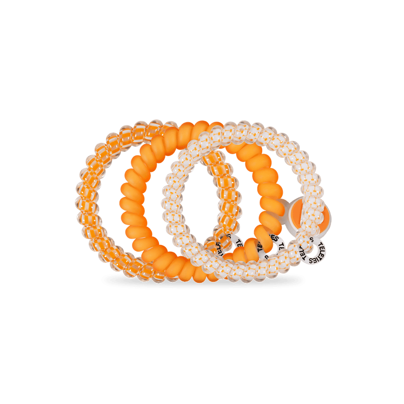 TELETIES - Go Vols! Small Hair Ties in White Orange - Small - Image 2