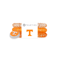 Go Vols! Small Hair Ties in White Orange - Small