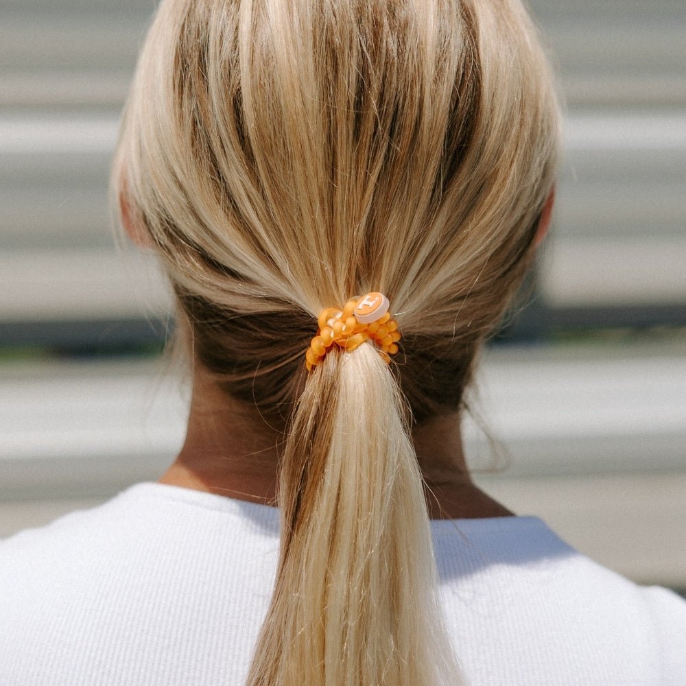 TELETIES - Go Vols! Small Hair Ties in White Orange - Small
