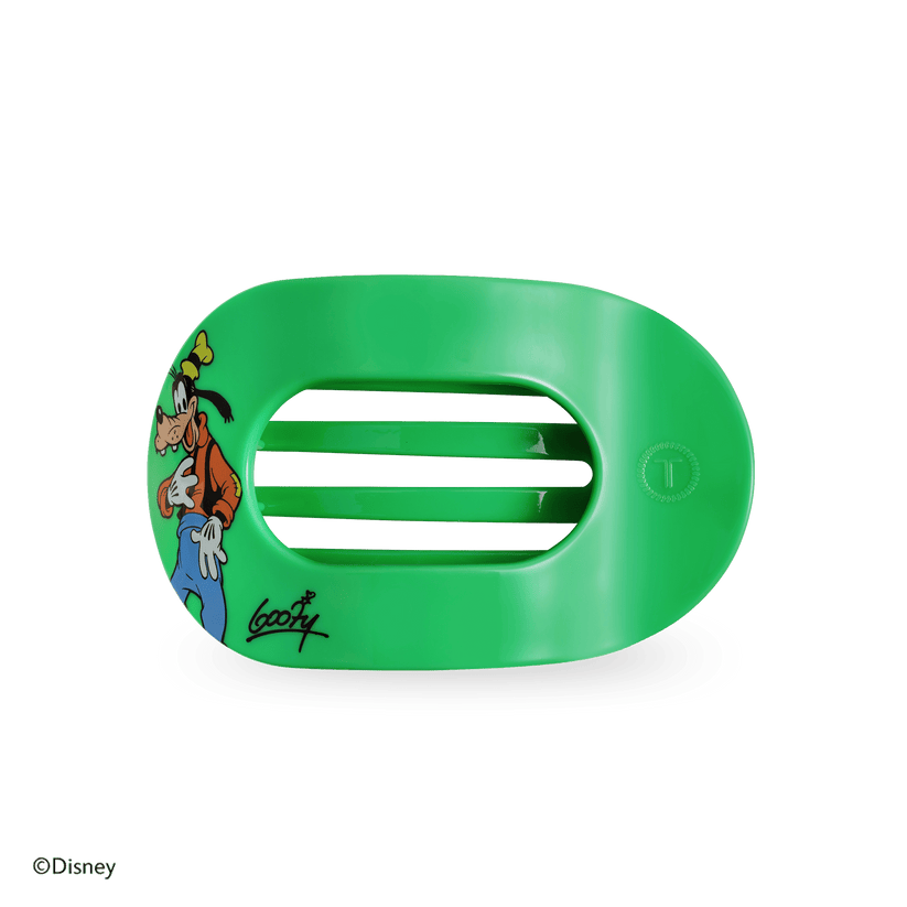 TELETIES - Goofy Medium Flat Round Hair Clip in Green - Medium - Image 1