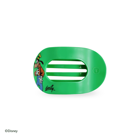 Goofy Small Flat Round Hair Clip in Green - Small