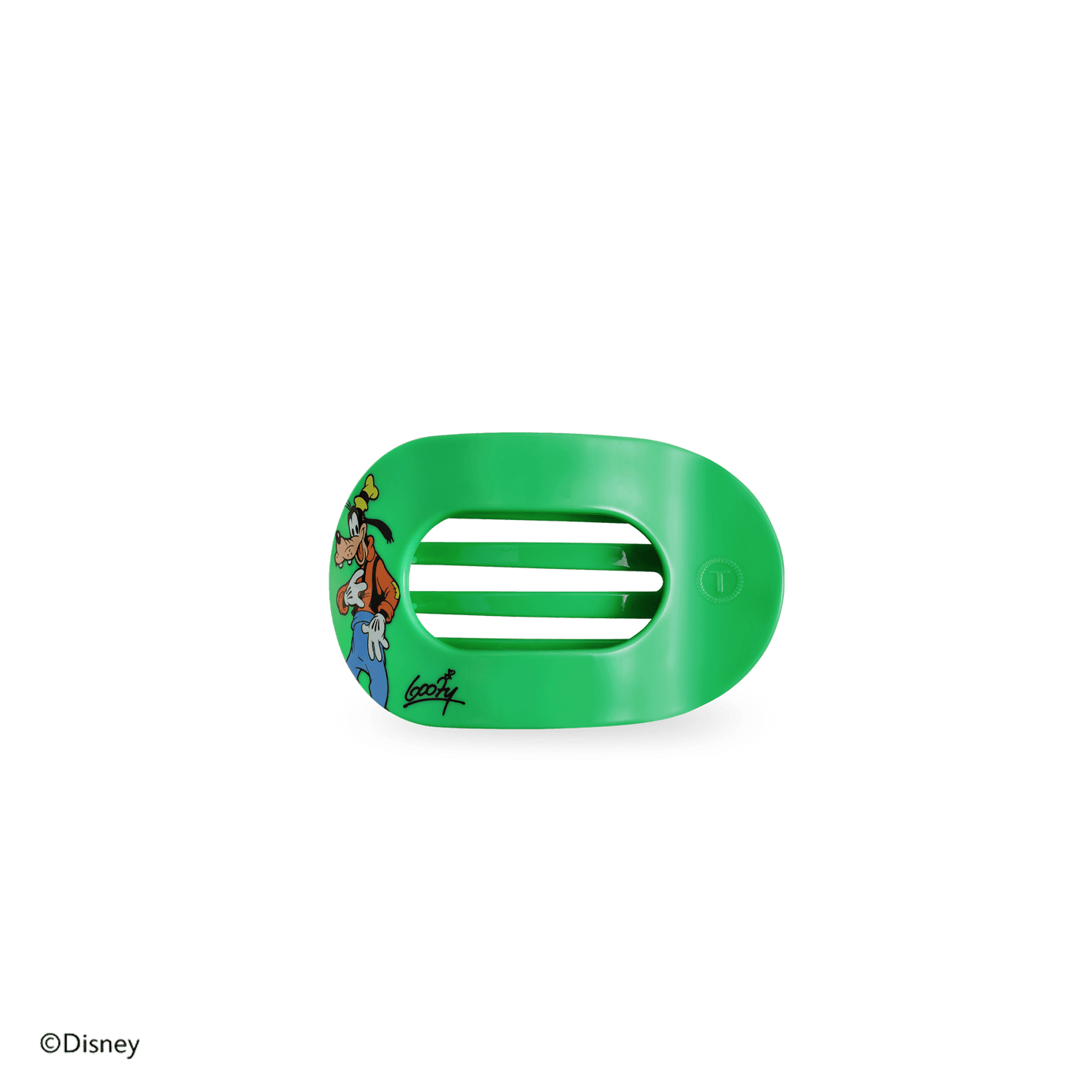 TELETIES - Goofy Tiny Flat Round Hair Clip in Green - Tiny