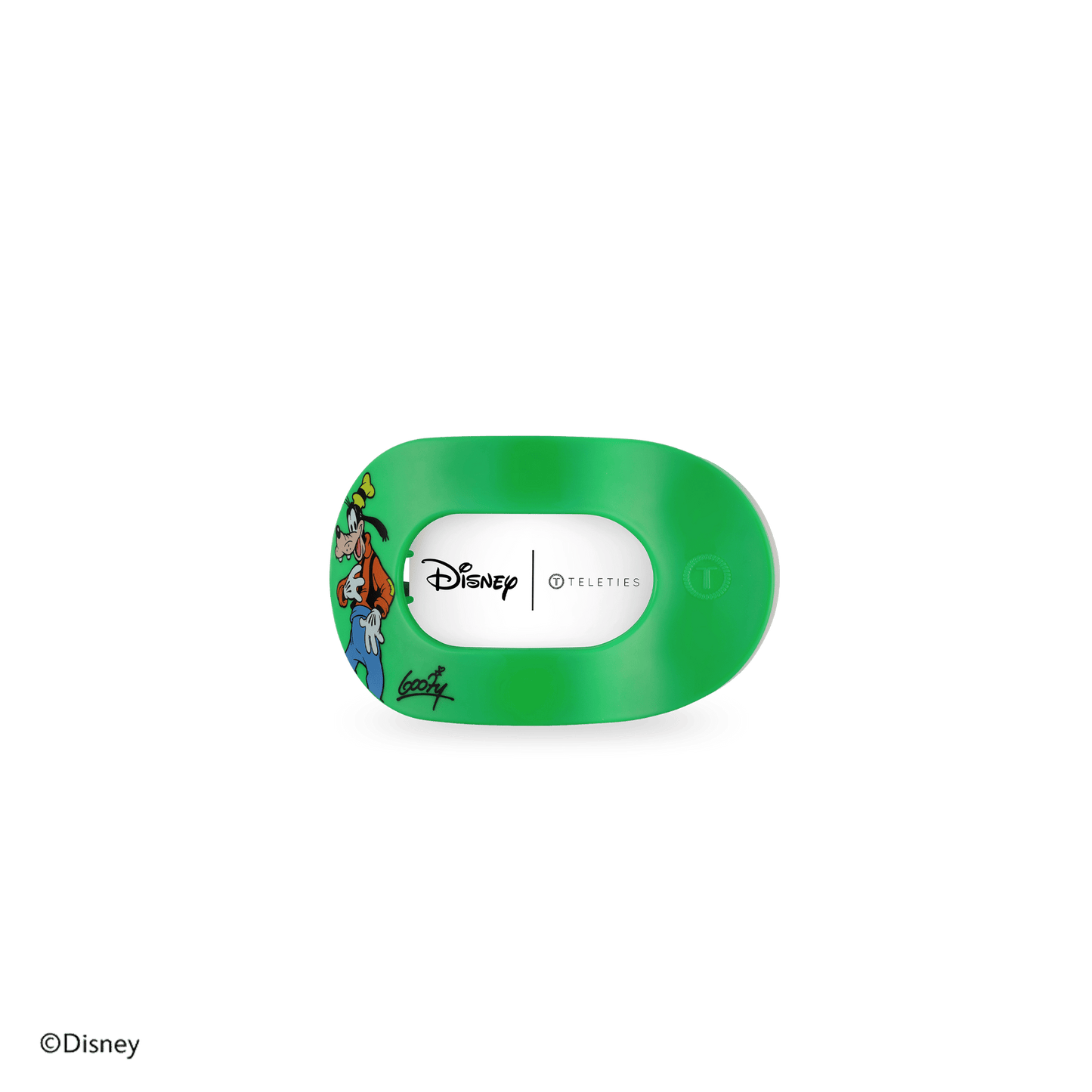 TELETIES - Goofy Tiny Flat Round Hair Clip in Green - Tiny