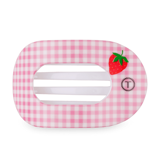 Handpicked Large Flat Round Hair Clip in Pink - Large