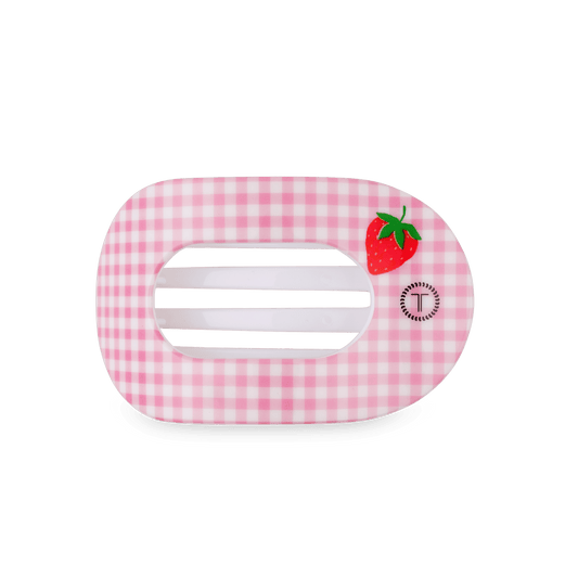 Handpicked Medium Flat Round Hair Clip in Pink - Medium