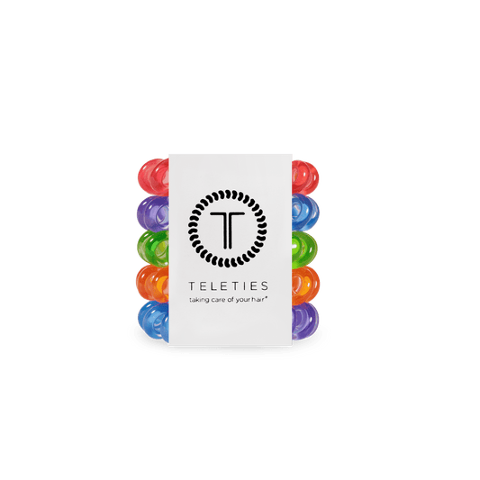 Heatwave Tiny Hair Ties in Blue Purple Orange Pink Green Yellow - Tiny