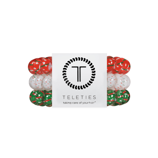 Holiday Confetti Large Hair Ties
                in Red White Green - Large
              