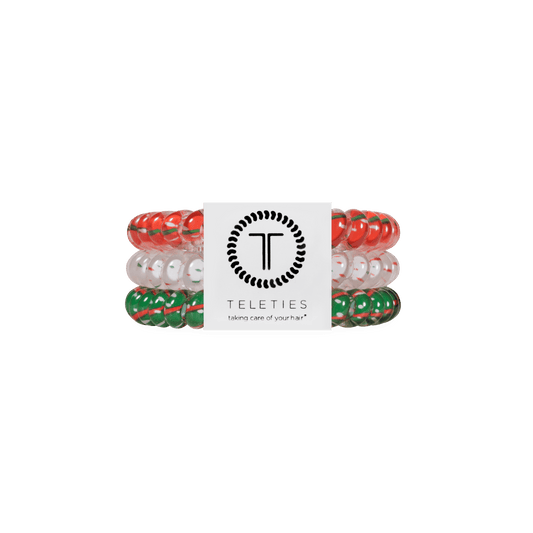 Holiday Confetti Small Hair Ties
                in Red White Green - Small
              
