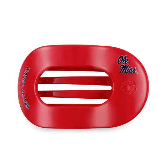 Hotty Toddy! Large Flat Round Hair Clip in Red Blue - Large