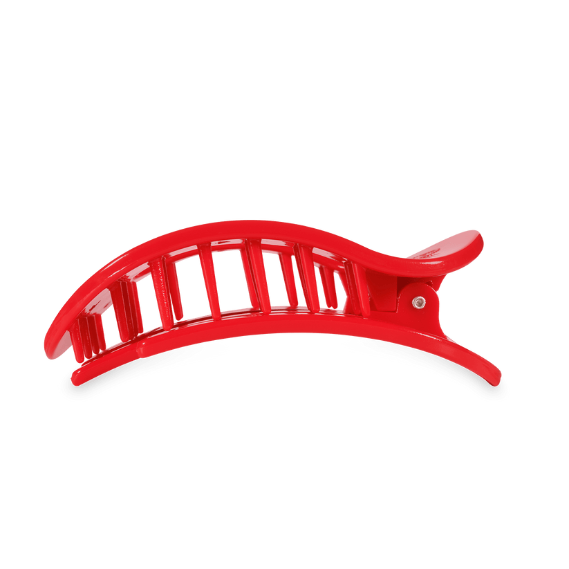 TELETIES - Hotty Toddy! Large Flat Round Hair Clip in Red Blue - Large - Image 3