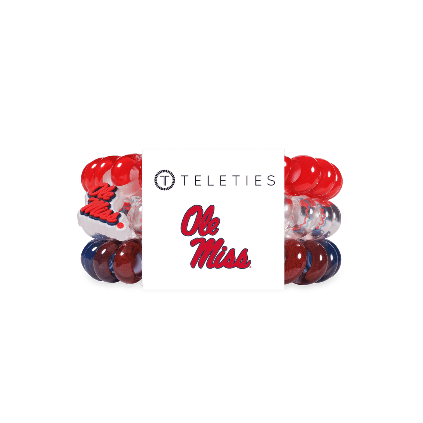 TELETIES - Hotty Toddy! Large Hair Ties in Red Blue - Large