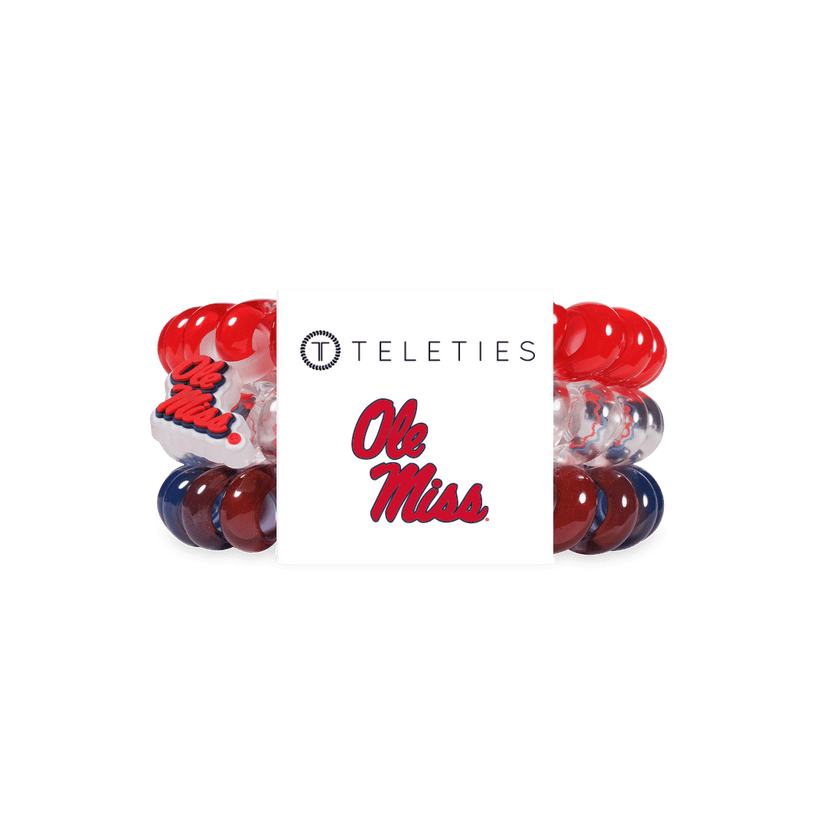TELETIES - Hotty Toddy! Large Hair Ties in Red Blue - Large - Image 1