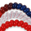 TELETIES - Hotty Toddy! Large Hair Ties in Red Blue - Large - Image - 3