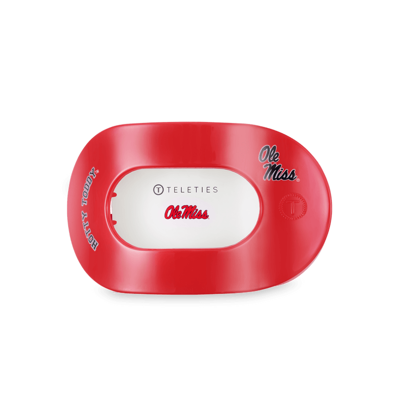 TELETIES - Hotty Toddy! Medium Flat Round Hair Clip in Red Blue - Medium - Image 2