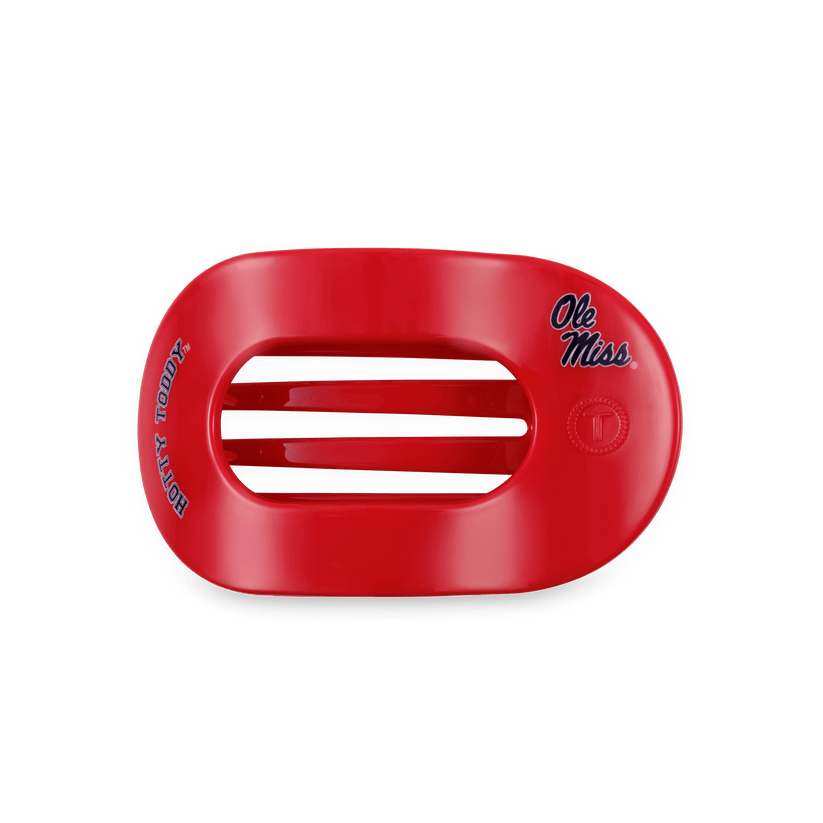 TELETIES - Hotty Toddy! Medium Flat Round Hair Clip in Red Blue - Medium - Image 1