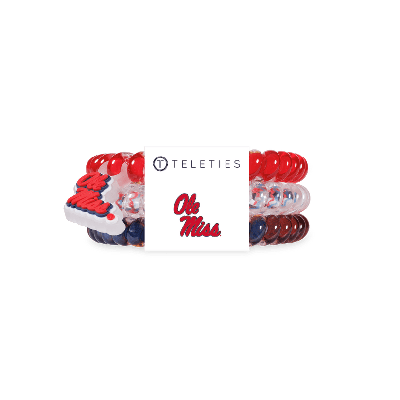 TELETIES - Hotty Toddy! Small Hair Ties in Red Blue - Small - Image 1
