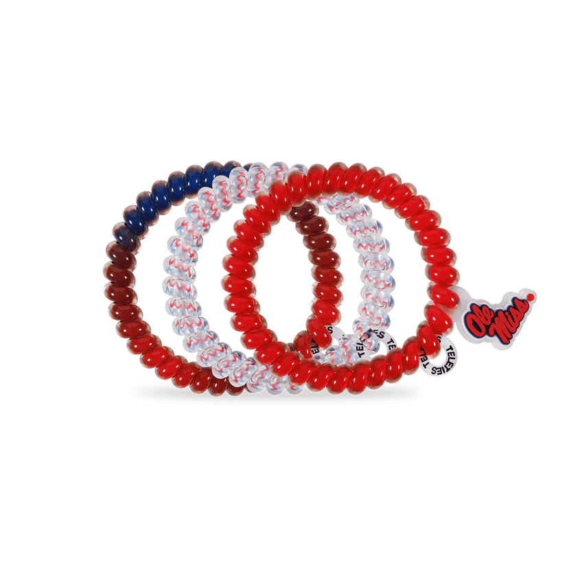 TELETIES - Hotty Toddy! Small Hair Ties in Red Blue - Small - Image 2