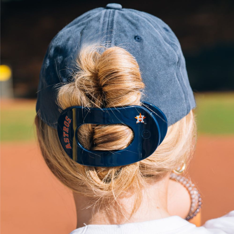 Houston Astros Large Flat Round Hair Clip - Hair Clips - TELETIES
