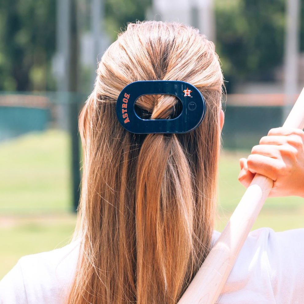 Houston Astros Medium Flat Round Hair Clip - Hair Clips - TELETIES

