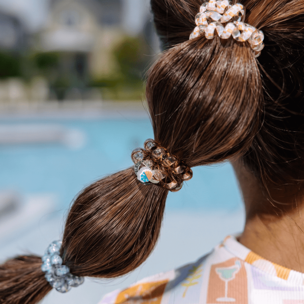 Island Threads Large Hair Ties in Peach | TELETIES