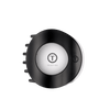 Jet Black Large Flat Circle Hair Clip - Hair Clips - TELETIES
