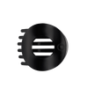 Jet Black Large Flat Circle Hair Clip - Hair Clips - TELETIES

