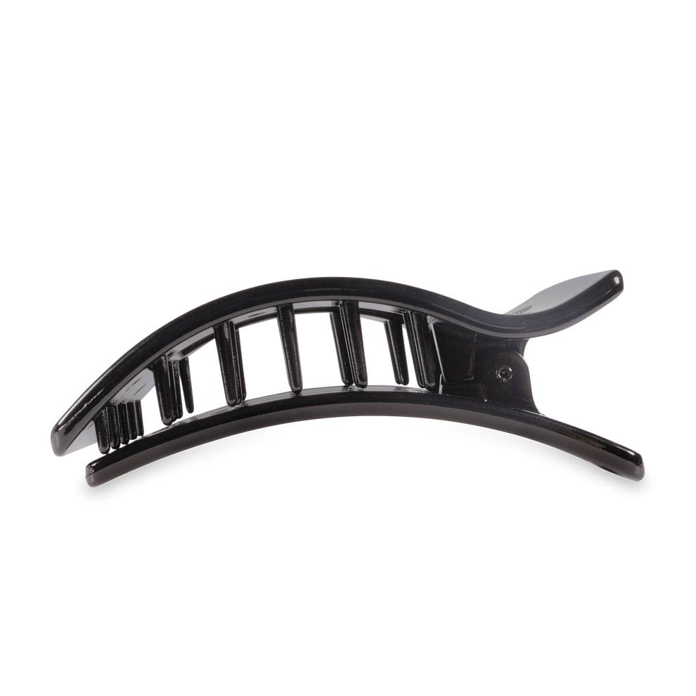 Jet Black Large Flat Rectangle Hair Clip - Hair Clips - TELETIES
