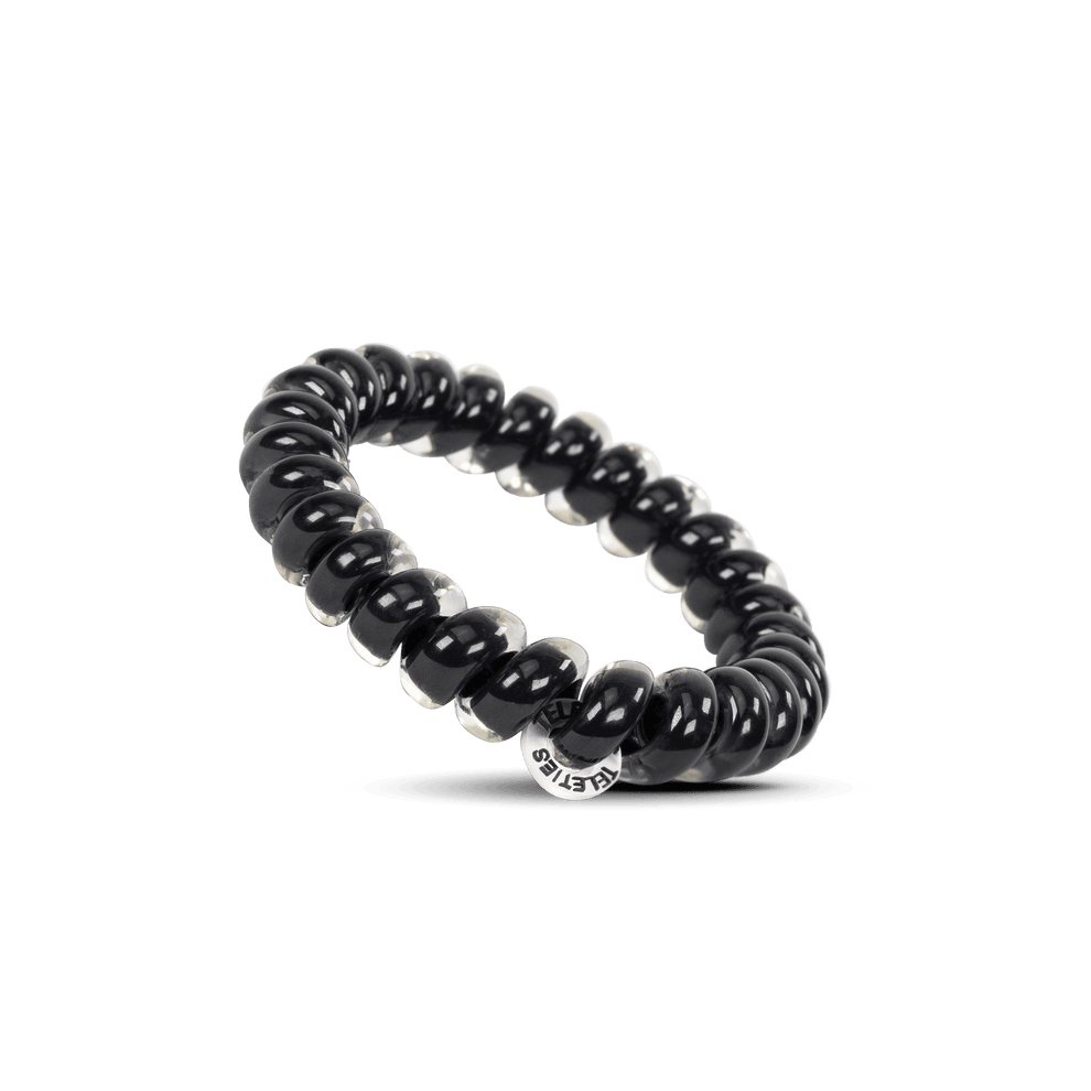 Jet Black Large Hair Ties - Hair Ties - TELETIES
