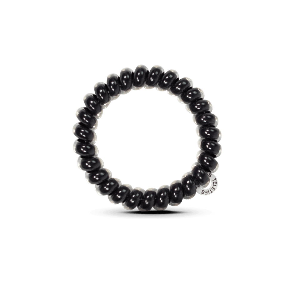 Jet Black Large Hair Ties - Hair Ties - TELETIES
