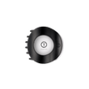 Jet Black Medium Flat Circle Hair Clip - Hair Clips - TELETIES

