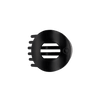 Jet Black Medium Flat Circle Hair Clip - Hair Clips - TELETIES
