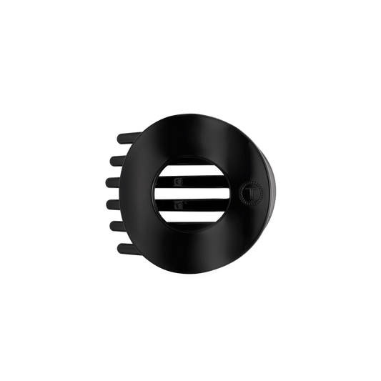 Jet Black Medium Flat Circle Hair Clip
                in Black - Medium
              