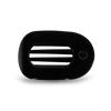 Jet Black Medium Flat Round Hair Clip - Hair Clips - TELETIES
