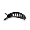 Jet Black Medium Flat Round Hair Clip - Hair Clips - TELETIES
