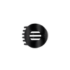 Jet Black Small Flat Open Circle Hair Clip - Hair Clips - TELETIES

