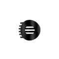 Jet Black Small Flat Circle Hair Clip
                in Black - Small
            