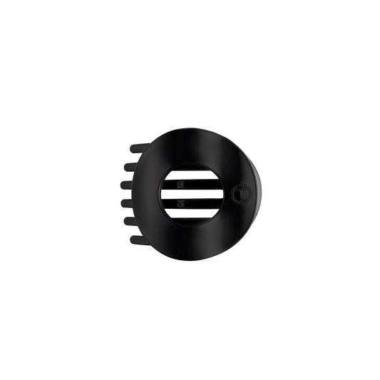 Jet Black Small Flat Circle Hair Clip
                in Black - Small
              