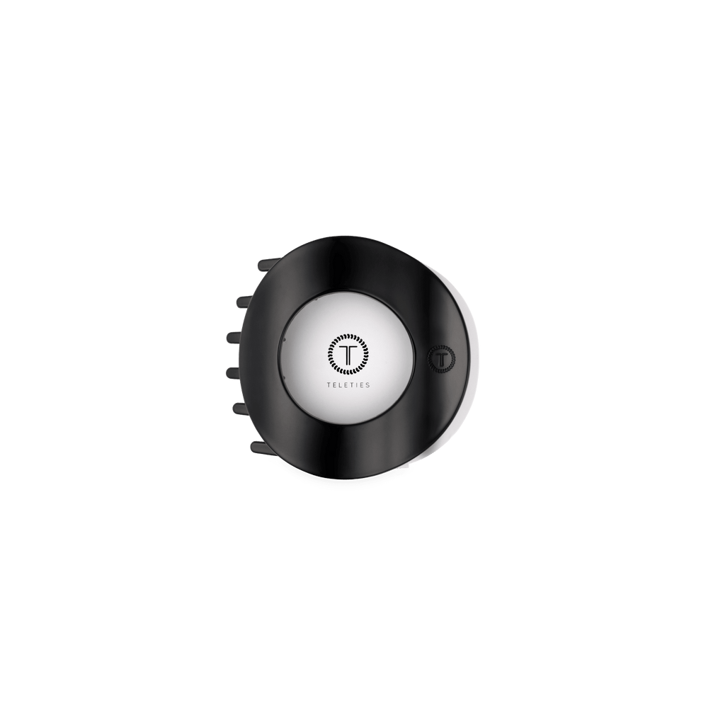 Jet Black Small Flat Open Circle Hair Clip - Hair Clips - TELETIES
